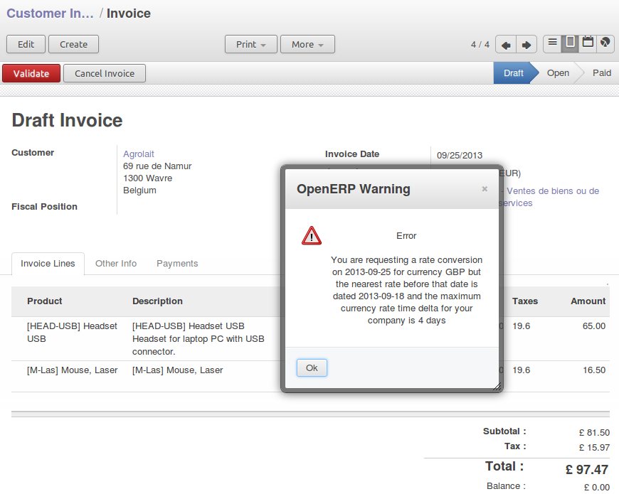 Currency Rate Date Check
