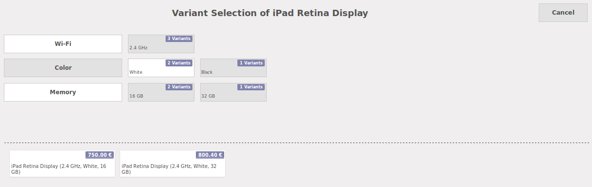 Point Of Sale - Product Template