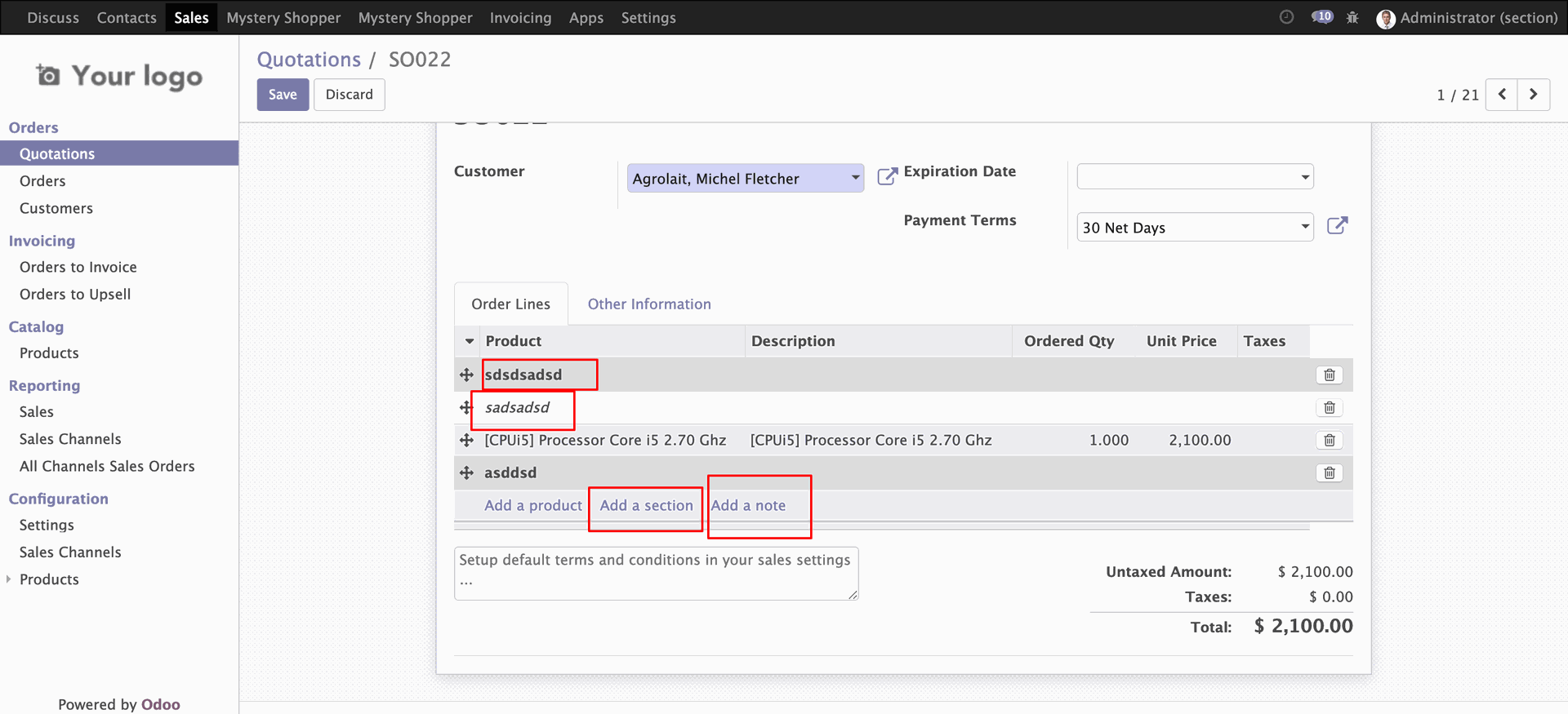 Web Section and Notes Widget in x2Many
