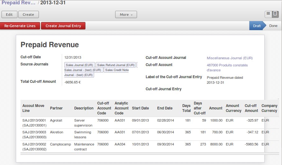 Account Cut-off Prepaid