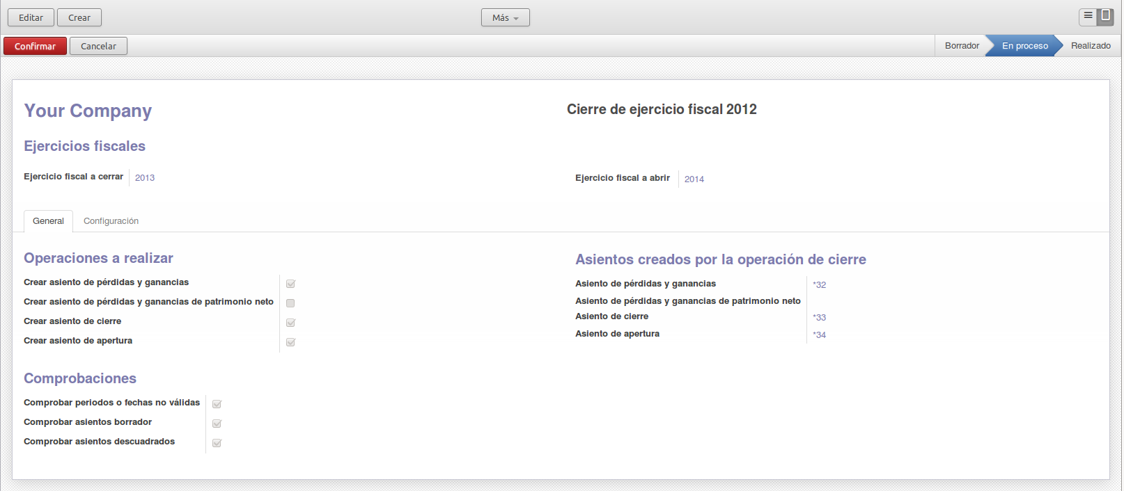 Cierre de ejercicio fiscal para España