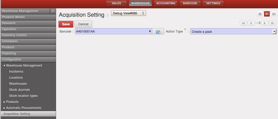 Stock bar code reader