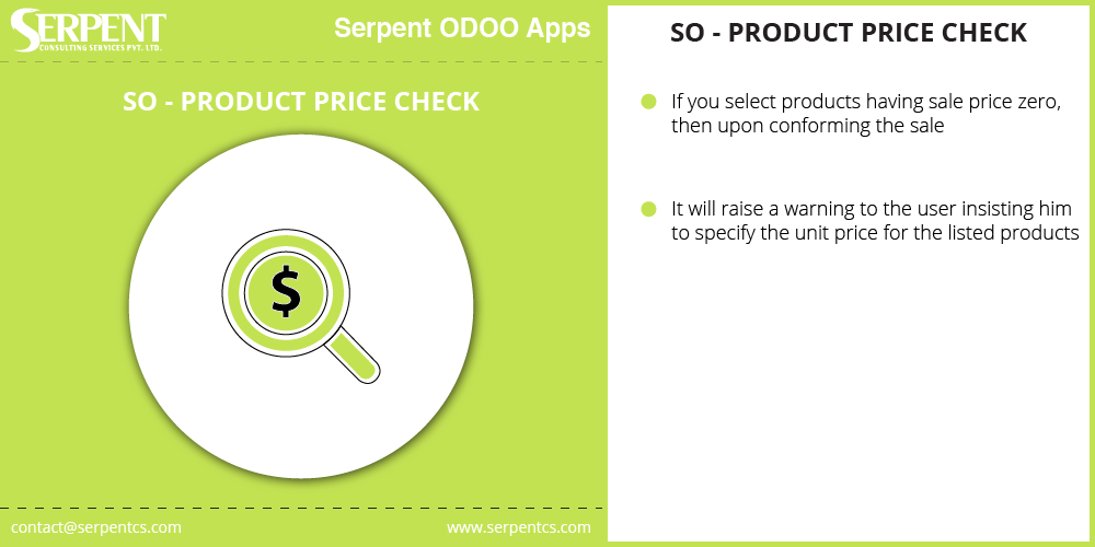 Sale Order - Product Price Check